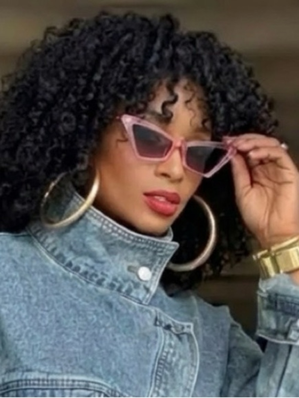 Pink Leopard Trendy  Y2K Cat Eye Fashion Glasses, Hiphop Jelly Color